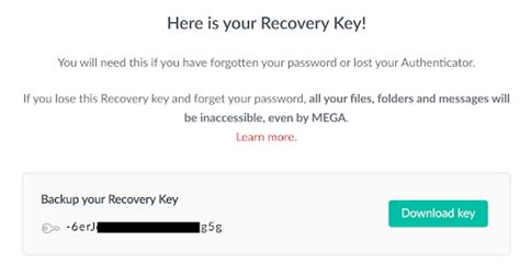 mega recovery key|mega recovery key text file.